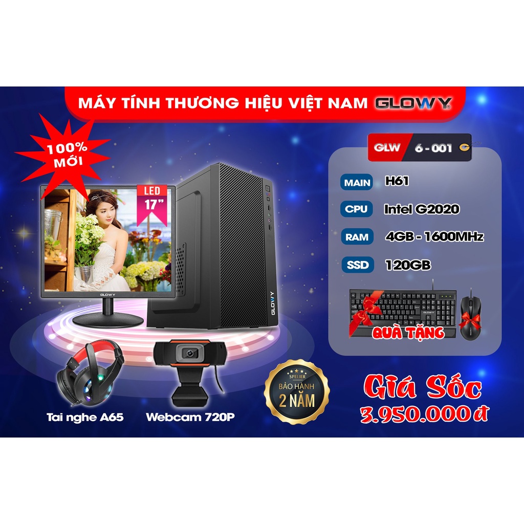 Bộ máy Tính Văn phòng, học tập, chơi game, Giải trí đủ cấu hình - Cam kết Chất lượng - Bảo hành 24 tháng!