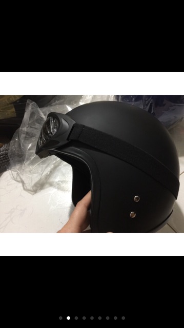 Mũ 3/4 + kính Uv - nón bảo hiểm 3/4 kèm kính