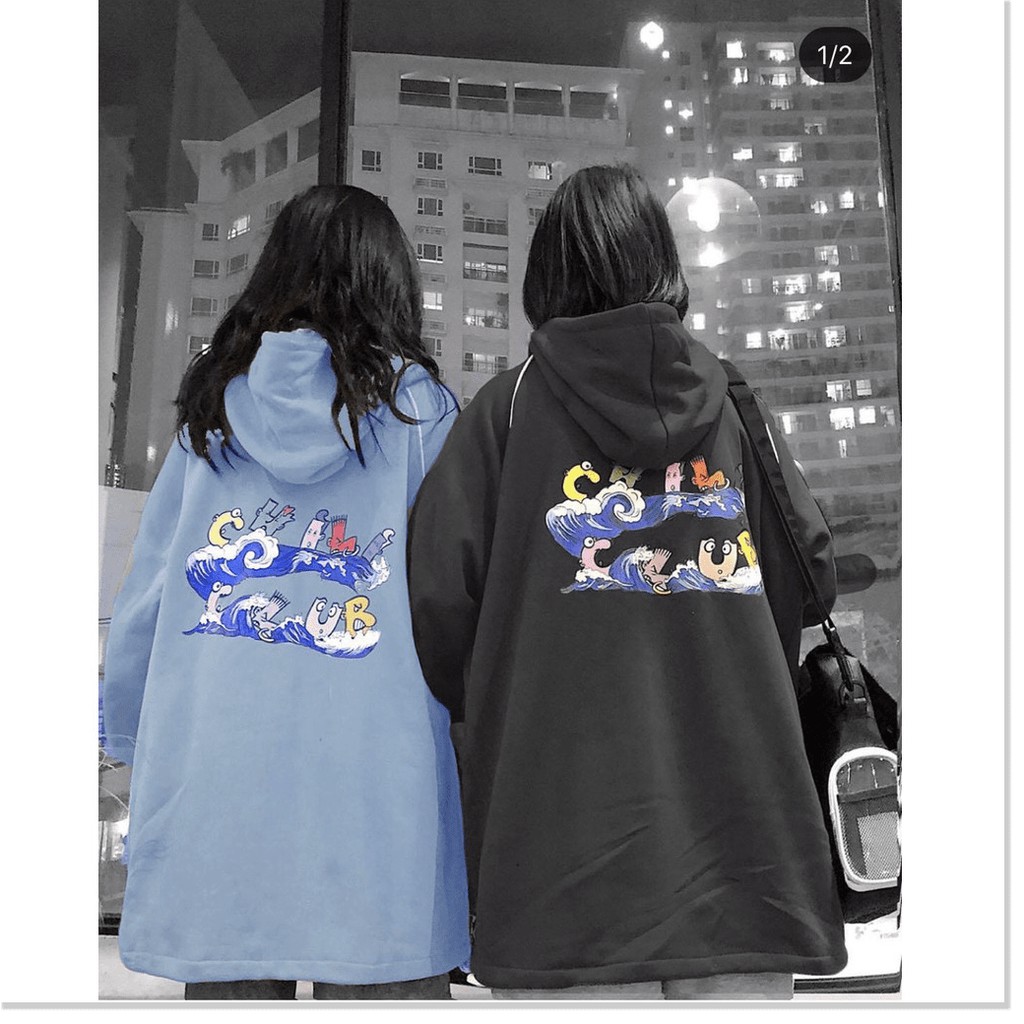 Áo khoác nam nữ form rộng, áo khoác hoodie form rộng chili club 4young mall