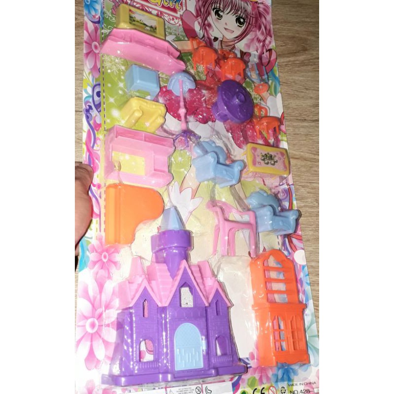 Sét Bộ đồ chơi mô hình lâu đài và nội thất bằng nhựa rất đẹp