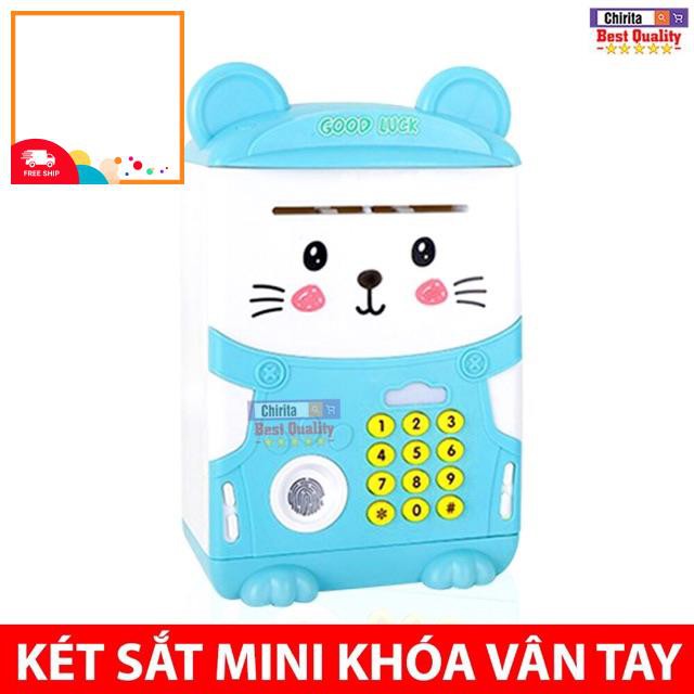 Két Sắt Mini Thông Minh Mèo, chuột, minion, doremon, đẹp dễ thương đáng yêu tự động hút tiền có nhạc và tiếng