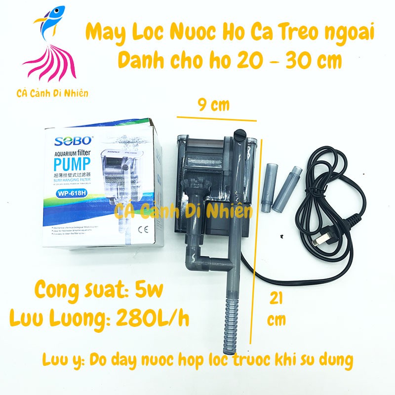 Máy lọc treo thành hồ cá MINI 5W SOBO WP-618H dạng thác nước