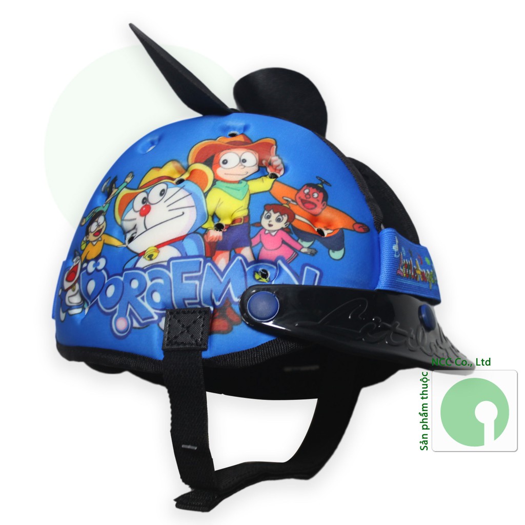Nón mũ bảo hiểm tập đi phiên bản mới có tem công chúa - siêu nhân và mũi két bảo vệ - NKH-NBH-TemKet-DRM (Nhiều màu)