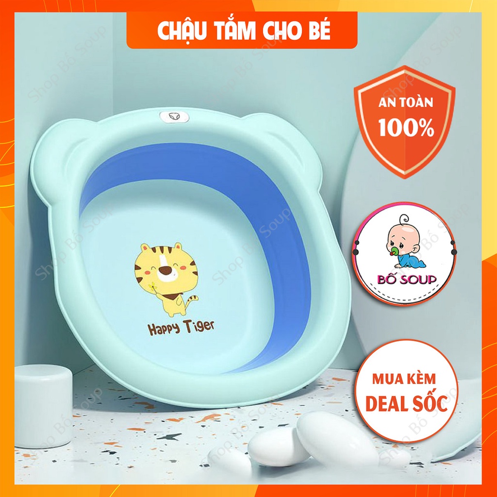 Chậu rửa mặt gấp gọn cho bé đồ sơ sinh cao cấp siêu tiện lợi