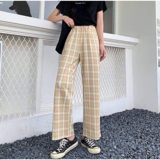 Quần ống rộng kẻ sọc