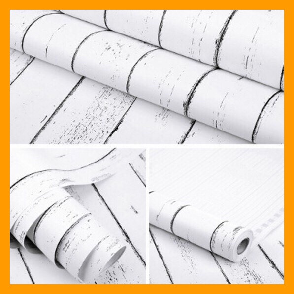 10m giấy dán tường sẵn keo gỗ dọc sáng (dài 10m, rộng 45cm/ cuộn) 5257, trang trí phòng, decor trang trí.