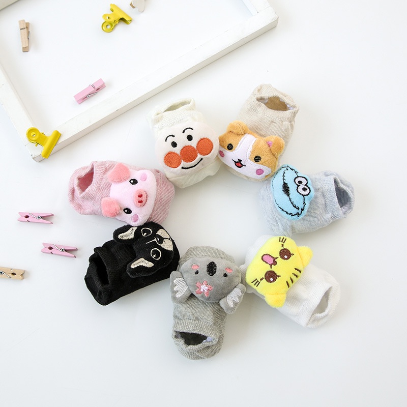 Tất cho bé từ 0 đến 3 tuổi ngắn cổ thú bông 3D dễ thương mẫu mới nhất  LABAMO
