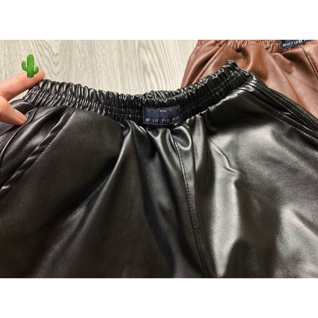 HoT - Quần Short Da Ống Rộng Lưng Cao, Quần Short Đùi Nữ Ulzzang Cạp Chun Thời Trang Cá Tính