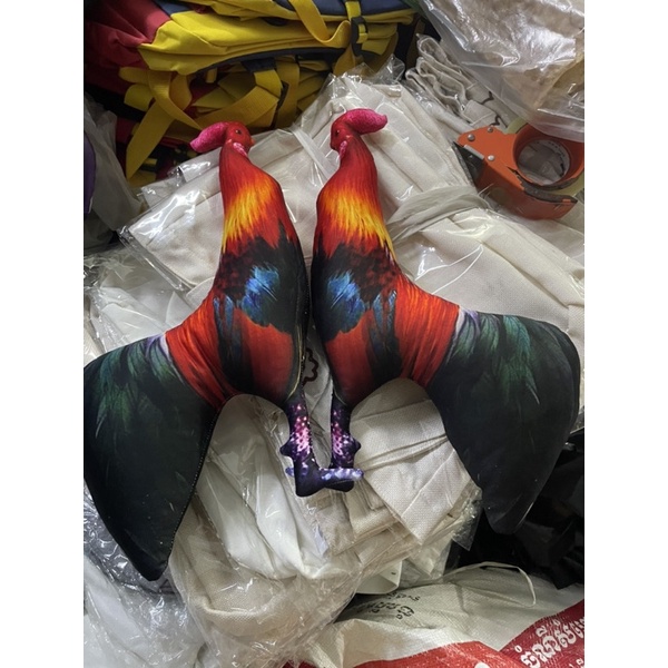 Gà giả tập lực gà đá , gà thú bông 3D