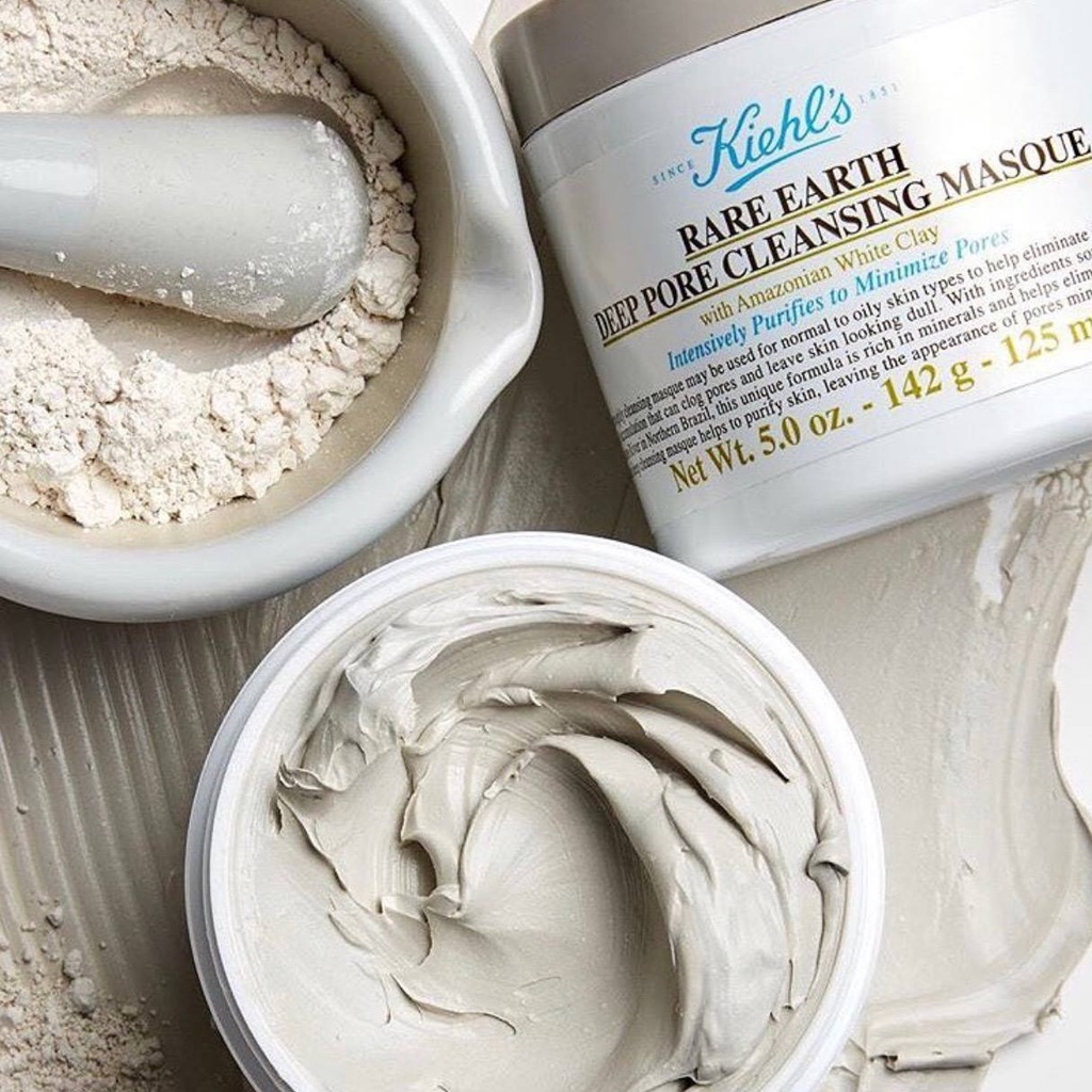 Mặt Nạ Đất Sét Kiehl’s Rare Earth Deep Pore Mask 14ml Giúp Giảm - Ẩn Mụn Đầu Đen, Kiềm Dầu, Se Khít Lỗ Chân Lông