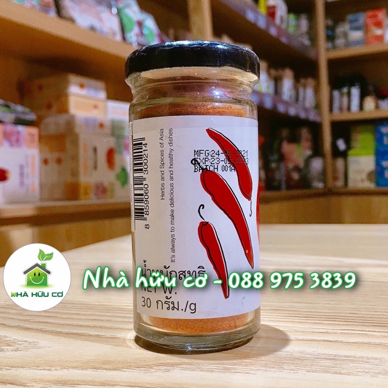 Bột ớt hữu cơ Lum Lum 30g/ Organic Chilli Powder - Date: 23/8/2022 - Nhà Hữu Cơ