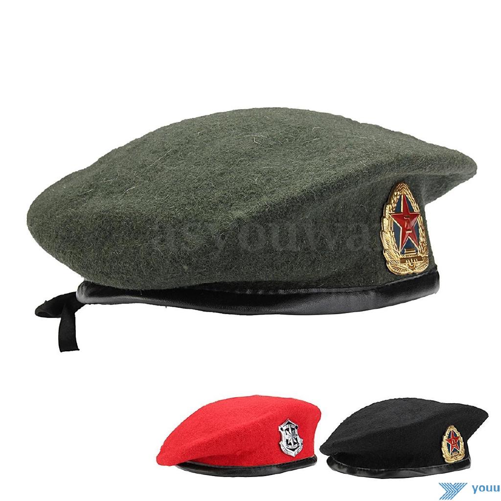Nón beret phong cách quân đội thời trang cho nam
