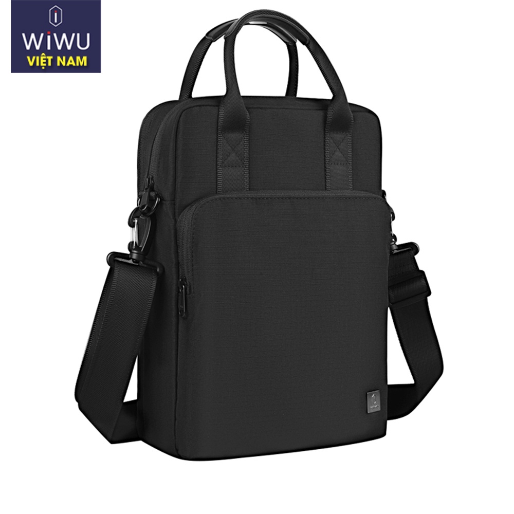 Túi đeo dọc chống sốc, chống nước wiwu cho macbook, laptop 13 inch hàng chính hãng bền đẹp. Alpha Vertical Double Layer