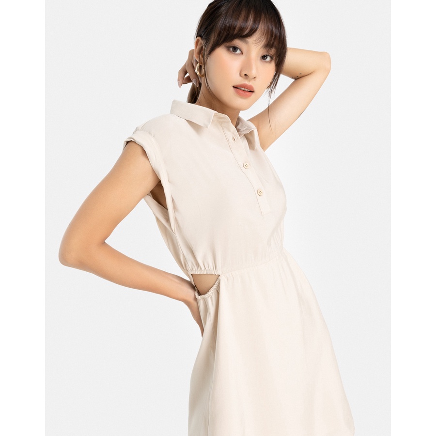 Đầm Ngắn Nữ Thời Trang JUNO Sơmi Thun Eo JNDLU014