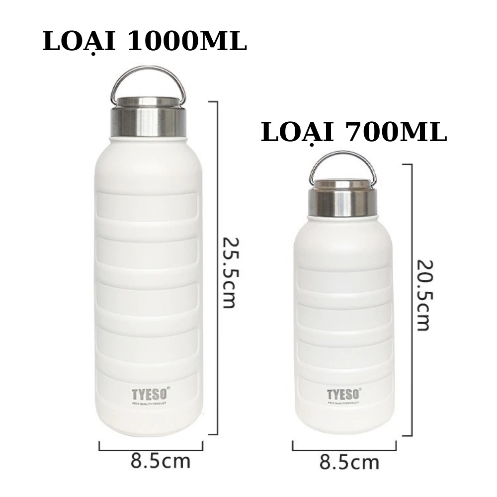 Bình giữ nhiệt vỏ nhám inox 304 cao cấp TEYSO dung tích 700/1000ml cốc giữ nhiêt 6-12h TiLoKi TBM04 ly giữ nhiệt cao cấp