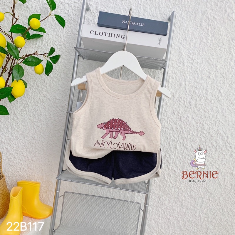 BERNIE - Bộ Ba Lỗ Khủng Long 3 Màu Bé Trai
