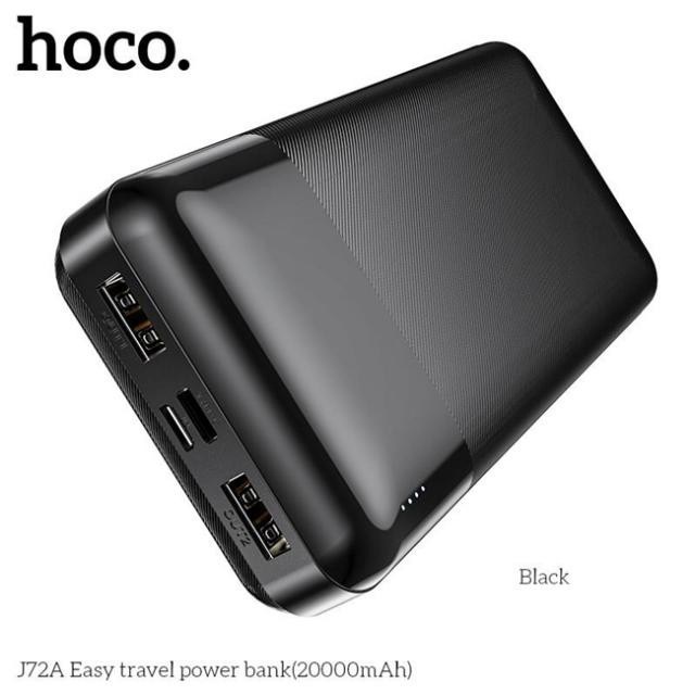 Pin sạc dự phòng Hoco J72A dung lượng 20000mAh, sạc nhanh 2A Max, 2 Output USB, 2 Input ( Micro + Type-C ), có đèn LED