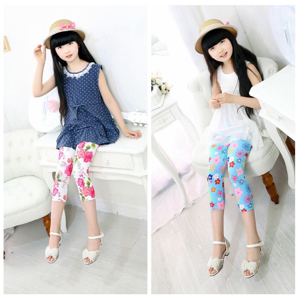 Quần Legging Hoa Bướm Cho Bé Gái