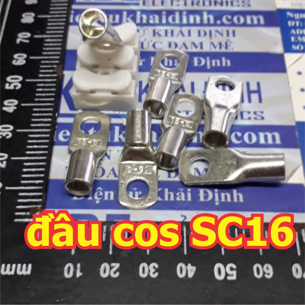 10 cái Đầu COS SC trần, bịt đầu, bằng đồng mạ si chống oxi hóa SC16 lỗ 6 8 10mm kde5311