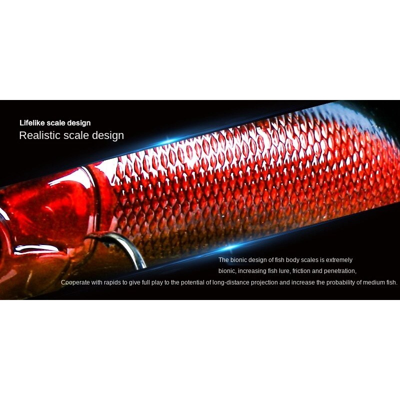 Mồi Câu Cá Giả Dạng Cứng Dài 6cm / 10g Có Móc