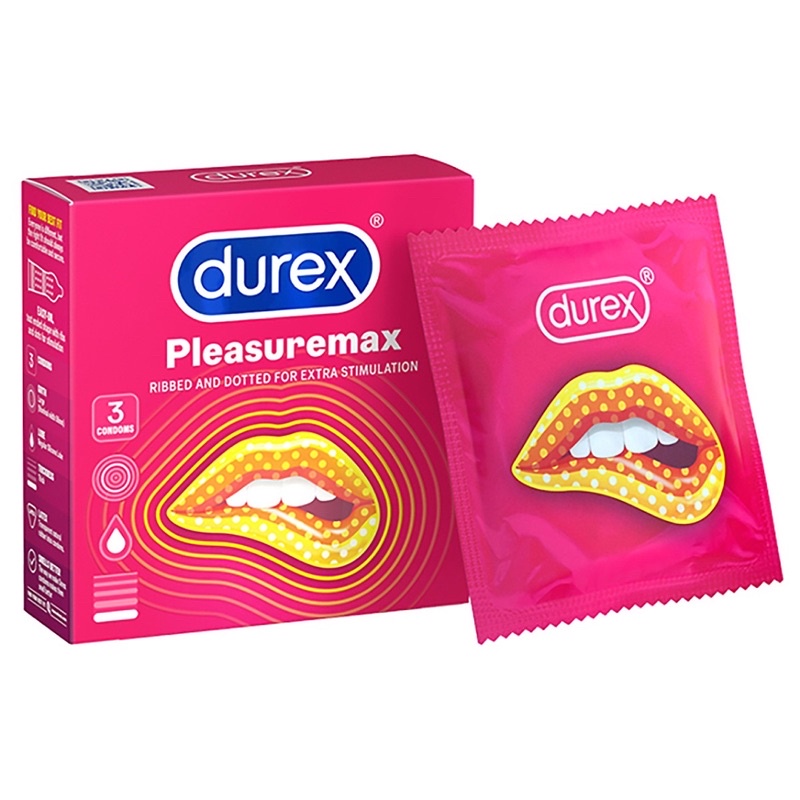 12 Bao Cao Su Durex Pleasuremax  Chất Lượng