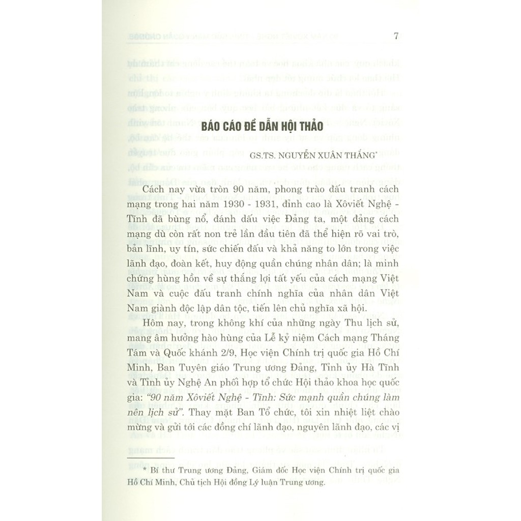 Sách - 90 Năm Xô Viết Nghệ – Tĩnh Sức Mạnh Quần Chúng Làm Nên Lịch Sử (1930 – 2020) (Kỷ Yếu Hội Thảo Khoa Học) | BigBuy360 - bigbuy360.vn