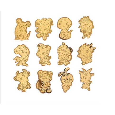 Miếng dán mạ Vàng 12 Con Giáp