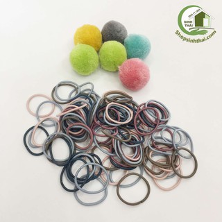 10 dây cột tóc thun mỏng cho trẻ em nhiều màu - giao màu ngẫu nhiên