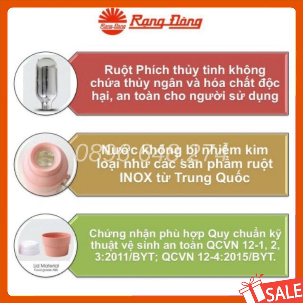 [Trợ giá] Phích Nước Mini Rạng Đông 450ml - Phích Giữ Nhiệt Rạng Đông Bình Giữ Nhiệt Giữ Nóng Tới 12 Giờ