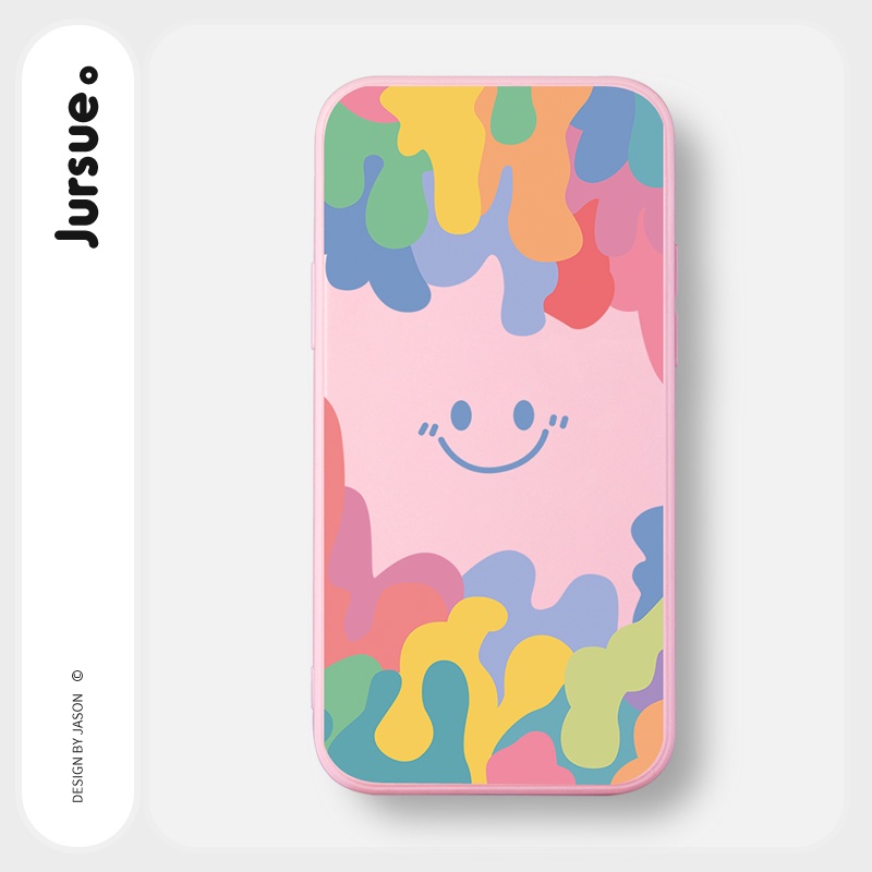 Ốp lưng JURSUE mềm chống bẩn hình dễ thương đẹp cho iPhone 13 12 11 Pro Max SE 2020 X XR XS ip 8 7 6 6S Plus kute Y370