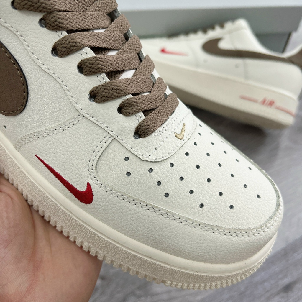 Giày Thể Thao AF1 Vệt Nâu , Giày Sneaker Độn Đế Tăng Chiều Cao Dành Cho Học Sinh Sinh Viên Đi Học Đi Tập Thể Dục