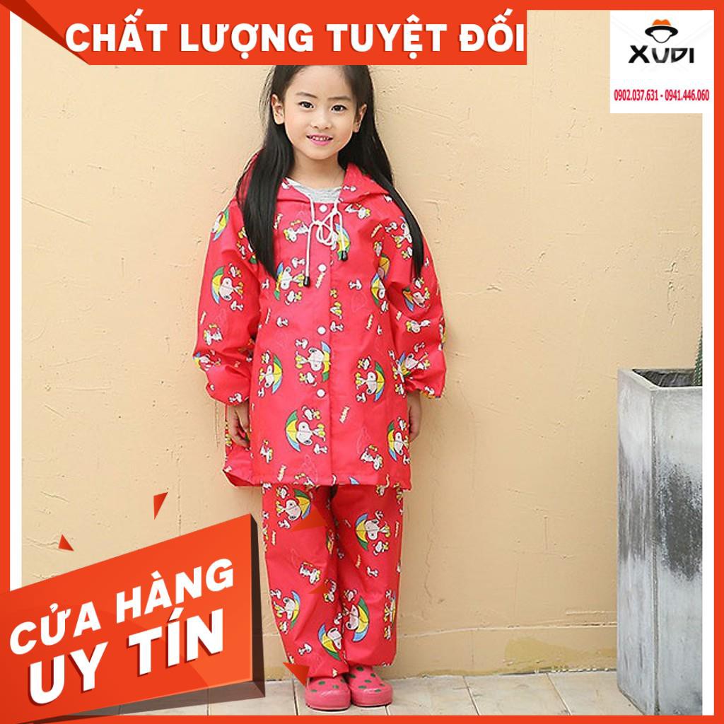 Bộ Quần Áo Mưa Vải Dù Số Cho Bé Chống Thấm