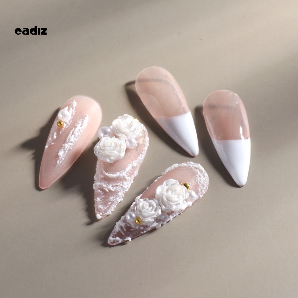 [Hàng mới về] Phụ kiện đính móng trang trí hình bông hoa bằng nhựa resin