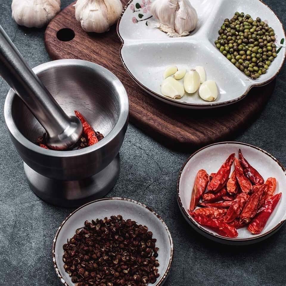 Set chày cối Tera bền đẹp chịu lực giã nhuyễn các loại gia vị