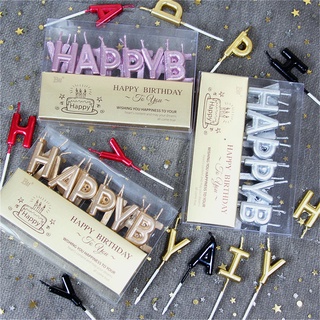 trang trí bánh [FREESHIP💯] Bộ nến chữ Happy Birthday