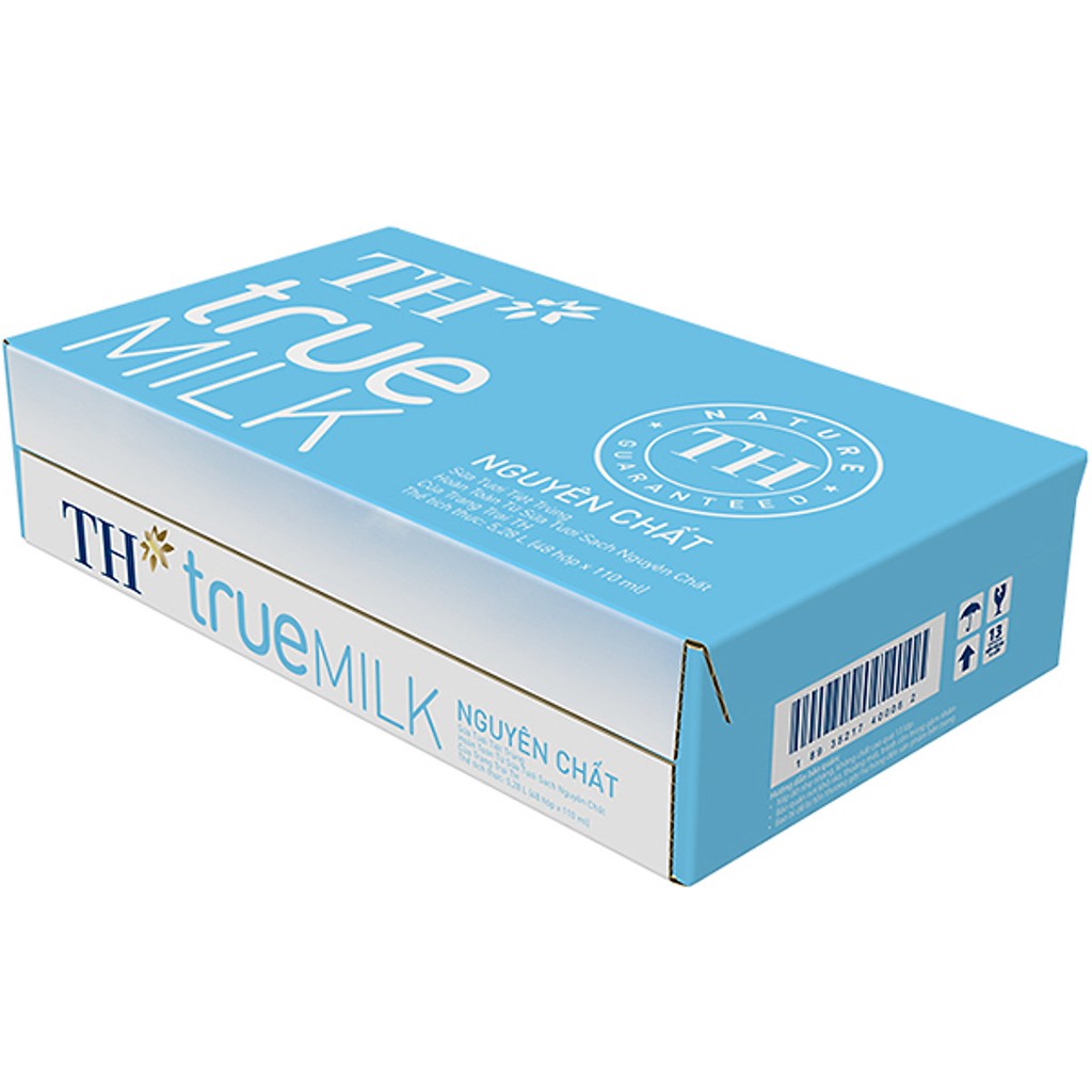 Thùng Sữa TH True Milk Có Đường / Ít Đường /Không Đường 48 Hộp x 180ml (Giao Hàng: Grab / Now)