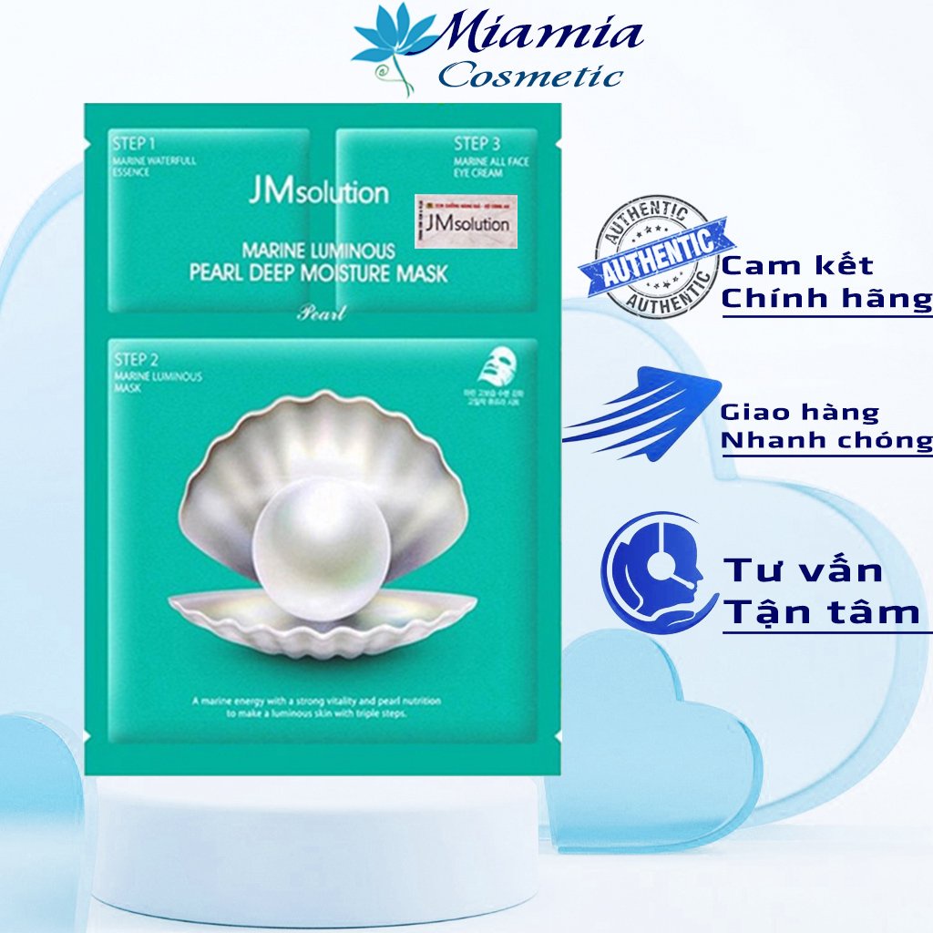 JMSolution Mặt Nạ Ngọc Trai 3 Bước [MIẾNG LẺ] JM Solution Marine Luminous Pearl Deep Moisture Mask 30ml