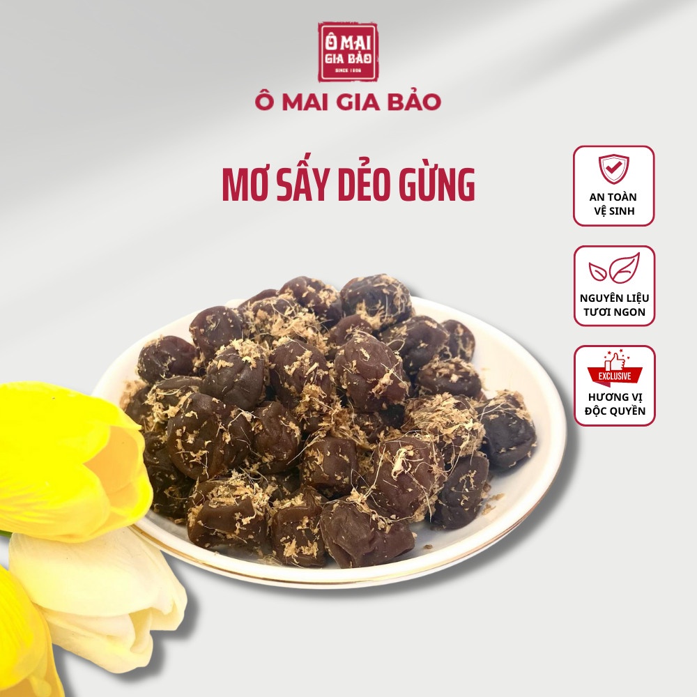 Ô Mai Xí Muội Mơ Sấy Dẻo Gừng Gia Truyền