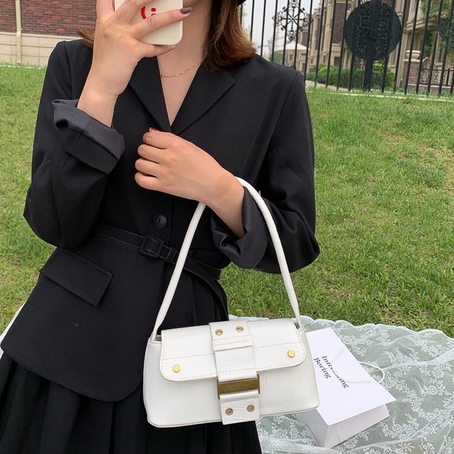 Ielgy Dưới Túi Xách Tay In Họa Tiết Cá Sấu Phong Cách Pháp