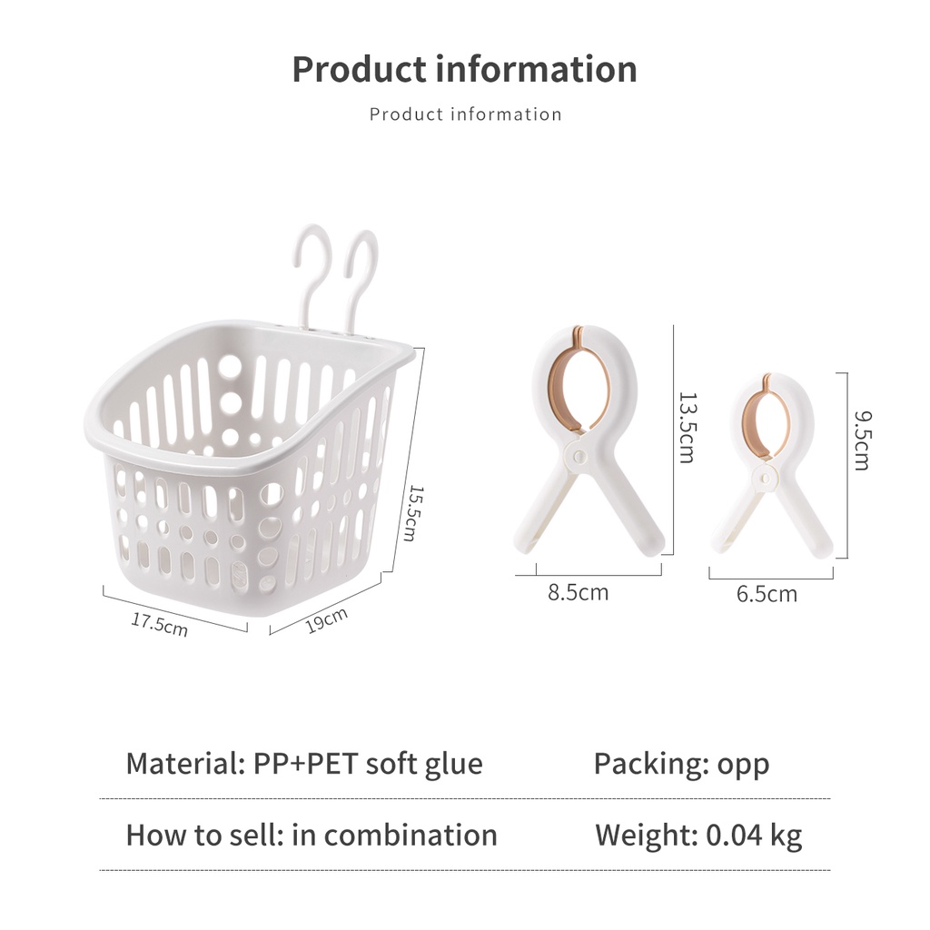 2/3 kẹp quần áo JUJIAJIA chống gió bay chống tuột lực kẹp mạnh