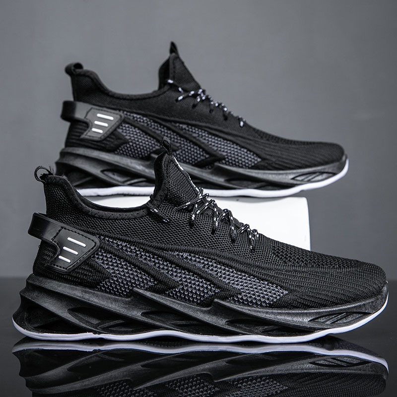 Giày thể thao IELGY cột dây công nghệ flyknit thiết kế đơn giản và gọn gàng dành cho nam giới