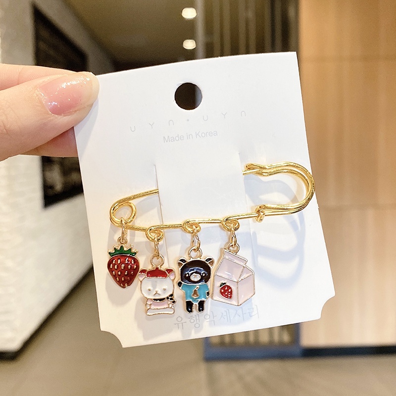 Ghim cài áo phong cách hoạt hình đáng yêu cho nữ