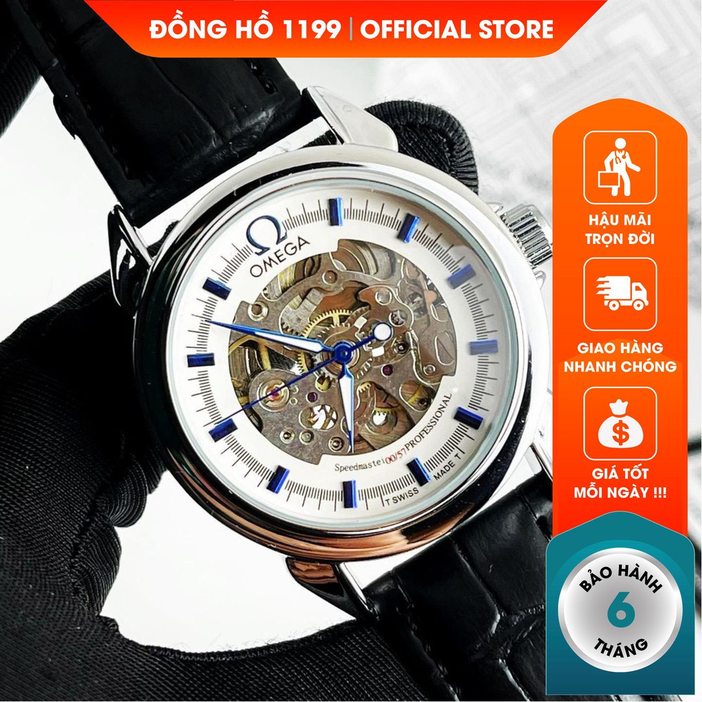 Đồng hồ cơ - Đồng Hồ Dây Da Nam 39mm Fom Size Chuẩn Chống Nước Chống Xước Tốt 552RT - 1199 Watches