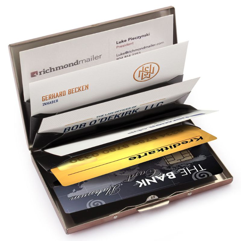 Ví Đựng Thẻ Tín Dụng Bằng Thép Không Gỉ RFID Dành Cho Nam Giá Đỡ