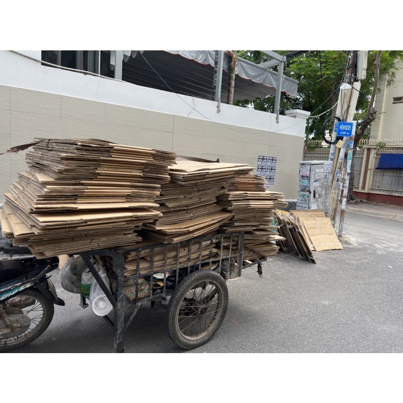 Thùng Carton Cũ 50*43*30cm và 40*34*34cm Dùng Đóng Hàng Chuyển Nhà