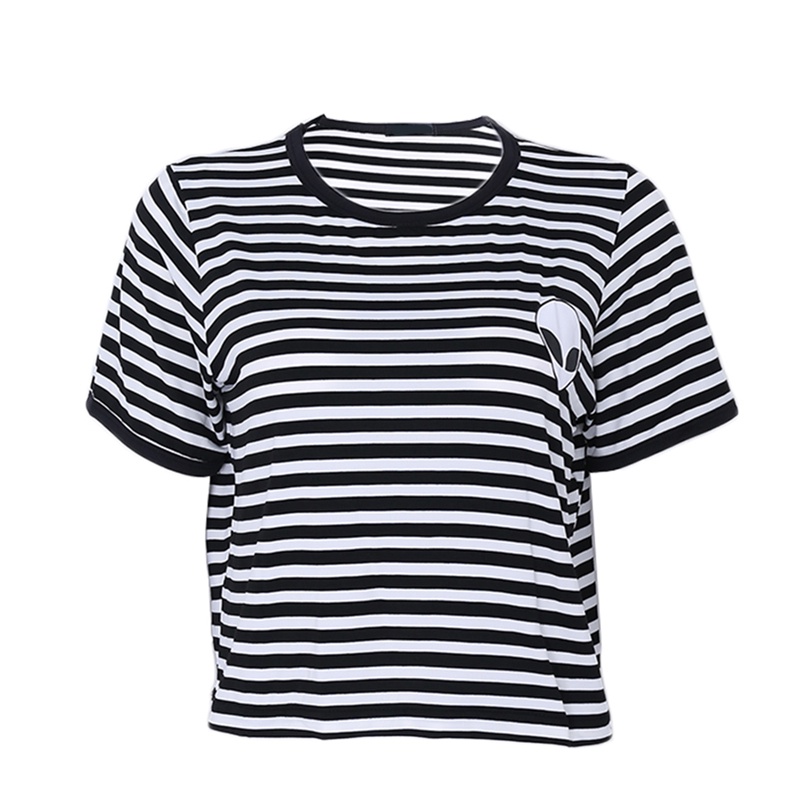 Áo Thun Tay Ngắn Cổ Tròn In Họa Tiết Hoạt Hình Thời Trang Mùa Hè Cho Nữ