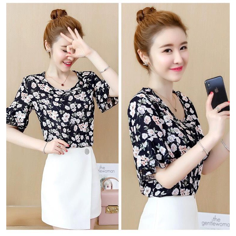 sơ mi hoa tay điệu