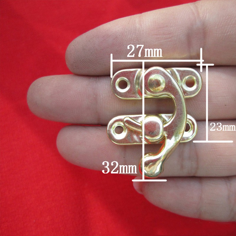 Bộ 12 bản lề móc khóa cổ điển trang trí hộp gỗ/ hộp rượu có ốc vít