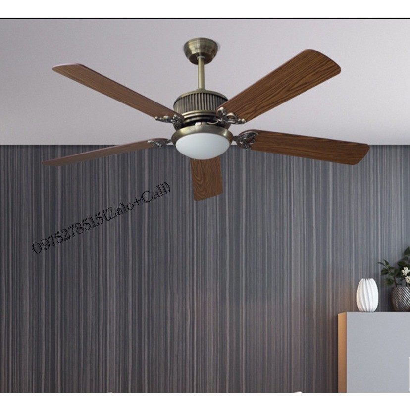 Quạt Trần 19234T Đèn Led 3 Chế Độ Ánh Sáng, Điều Khiển 6 số, Động Cơ Lõi Đồng, Tốc Độ Gió 250v/p Cực Mát, Công Suất 90W