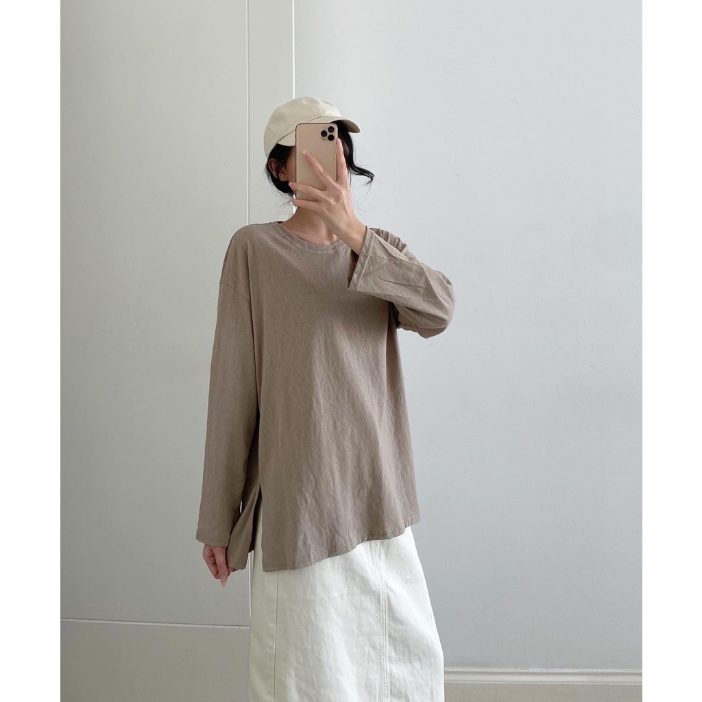 Áo thun dài tay xẻ 2 bên _ A0255